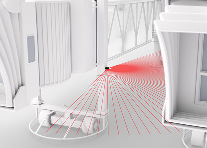 Máy quét vùng ROD 300 phát hiện va chạm giữa các cầu dẫn hành khách hoạt động gần nhau