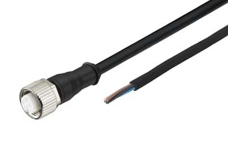 Cáp M12 tiêu chuẩn Leuze — đầu nối M12 4-5 pin đúc sẵn cho cảm biến quang điện và safety devices