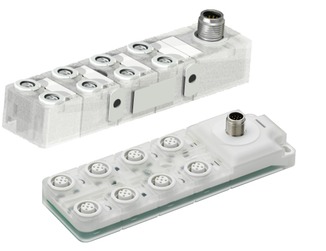IO-Link hub Leuze — tập trung tín hiệu IO-Link từ nhiều cảm biến thông minh về một cổng master Ethernet