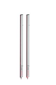 Màn chắn ánh sáng Leuze nguyên lý phản xạ — emitter và receiver cùng thân, chỉ cần lắp một phía